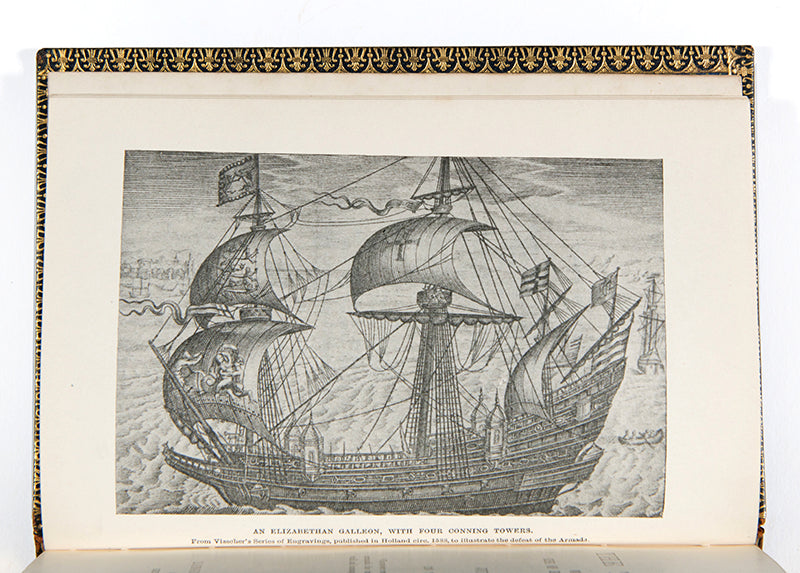 A handsomely bound set of Drake and the Tudor Navy, with a history of the rise of England as a maritime power.