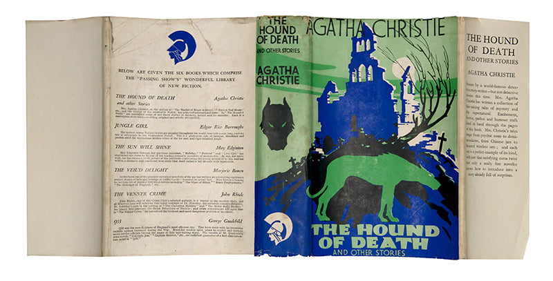 A first edition of collected stories by Agatha Christie, many of the stories involve a supernatural or paranormal element. In striking macabre dust-jacket