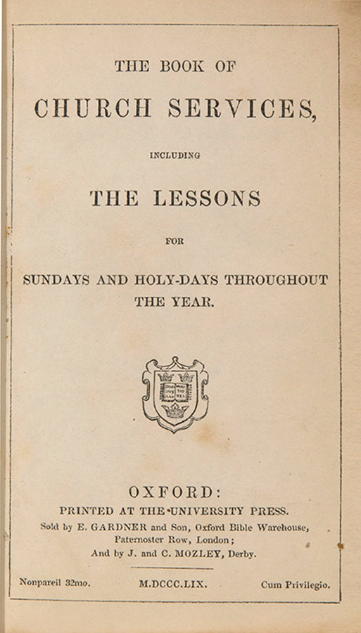 An exemplary onlaid Gothic Revival vellum binding by Hayday containing The Book of Church Services