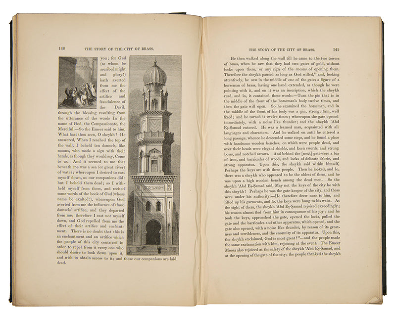 The first English translation directly from Arabic of Edward Lane's Thousand and one nights printed in 1839.