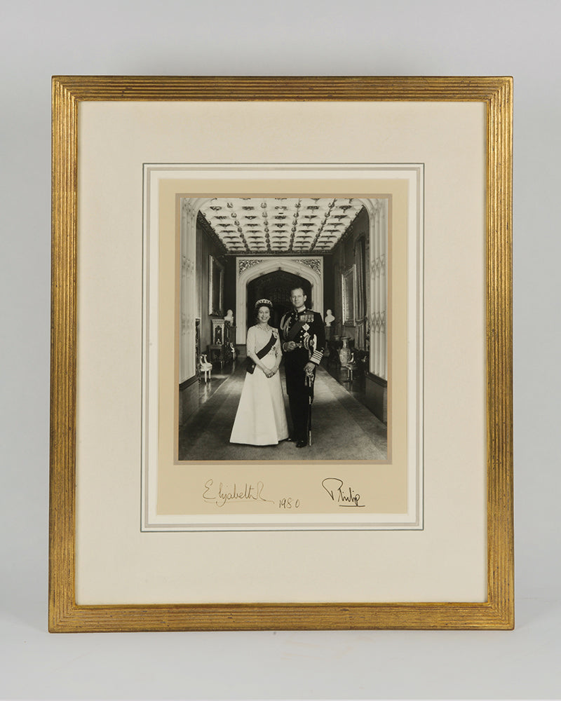 Official full-length portrait of Her Majesty and His Royal Highness, taken at Windsor Castly by Anthony Buckley, 1980<br /><br />