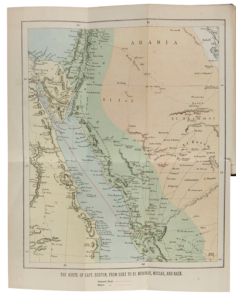 Third edition of Narrative of a Pilgrimage to Meccah and Medina by Richard Burton, with a new prfeace replying to Palgrave's criticisms.