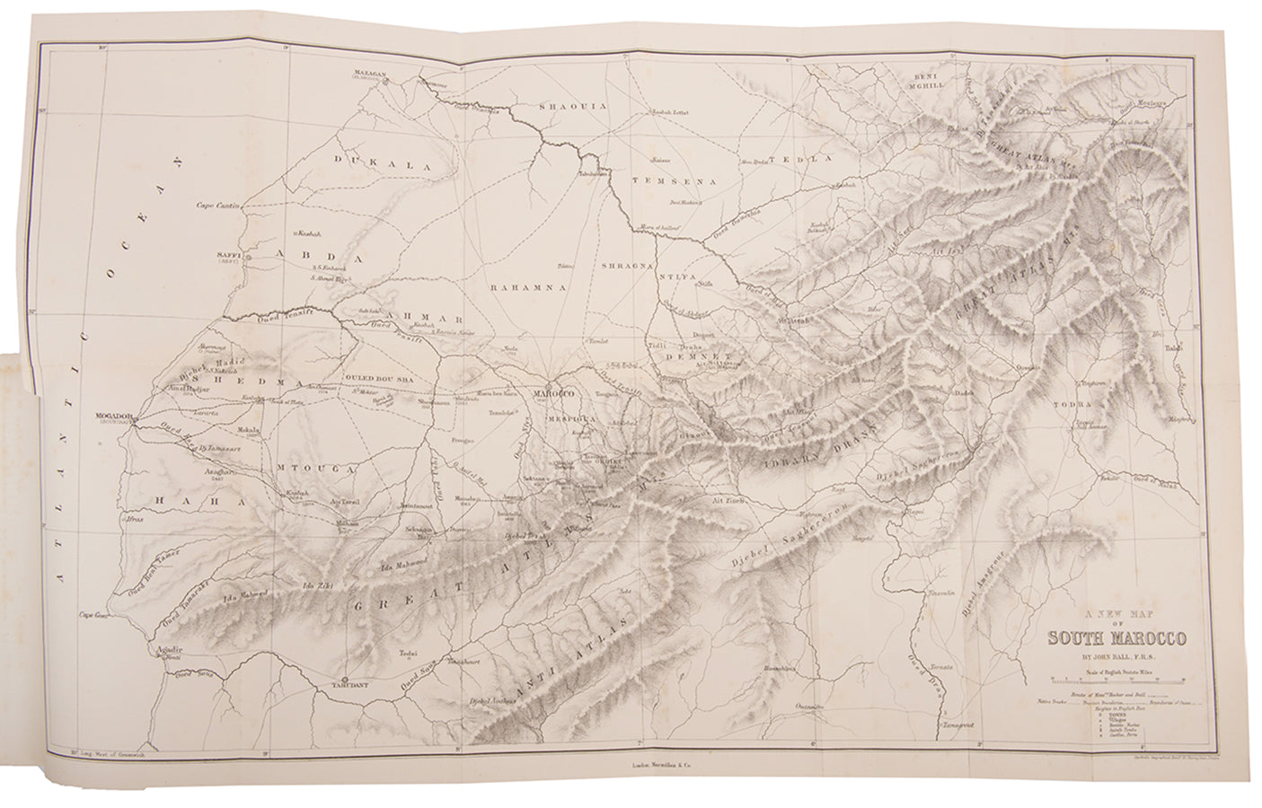 First edition of Hooker's A Journal of a Tour in Marocco and the Great Atlas, an interesting volume of the first Europeans to above 11,500 of the Atlas Mountains.