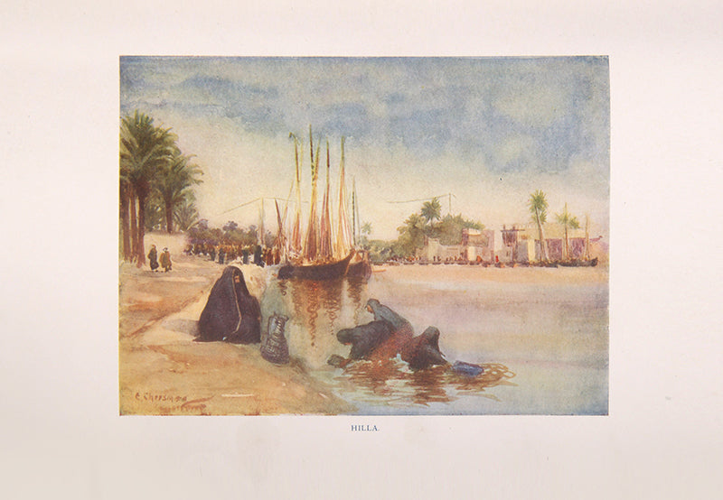 First edition of Mesopotamia (Iraq) Water-colours by Edith Cheesman, a scarce little work showing a selection of paintings of Iraq by Florence Edith Cheesman, an important artist in the history of the depiction of Iraq as a nation.