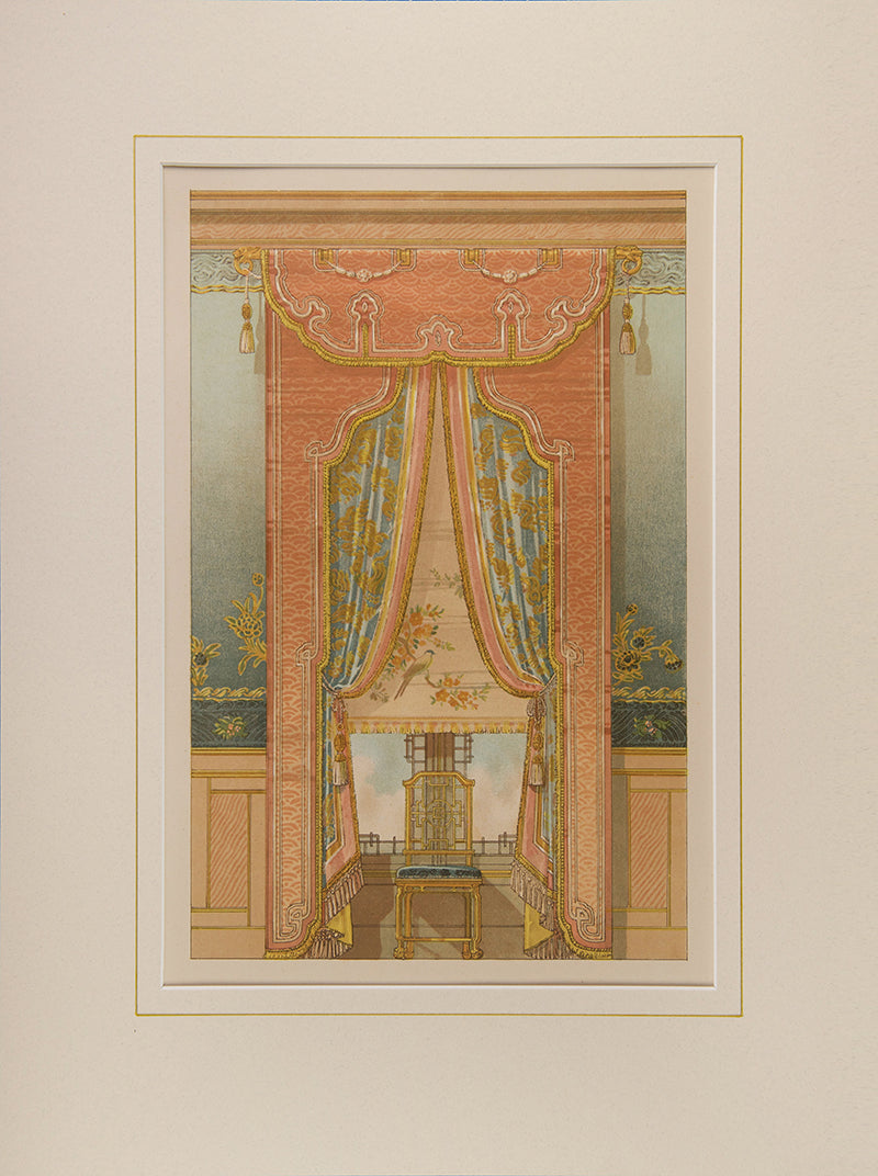 Chinese style drapes with matching interior. Pl.no.3.