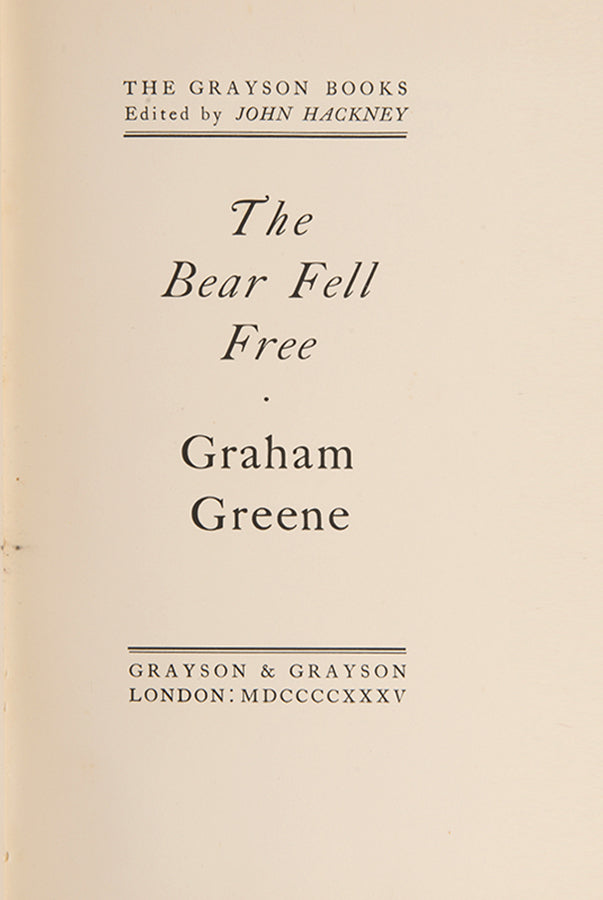 The Bear Fell Free.