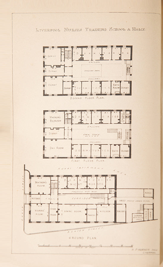 First edition and an attractive copy of The Organization of Nursing in a Large Town,and uncommon work by nurse Florence Nightingale on the development of the Liverpool Nurse's Training School.