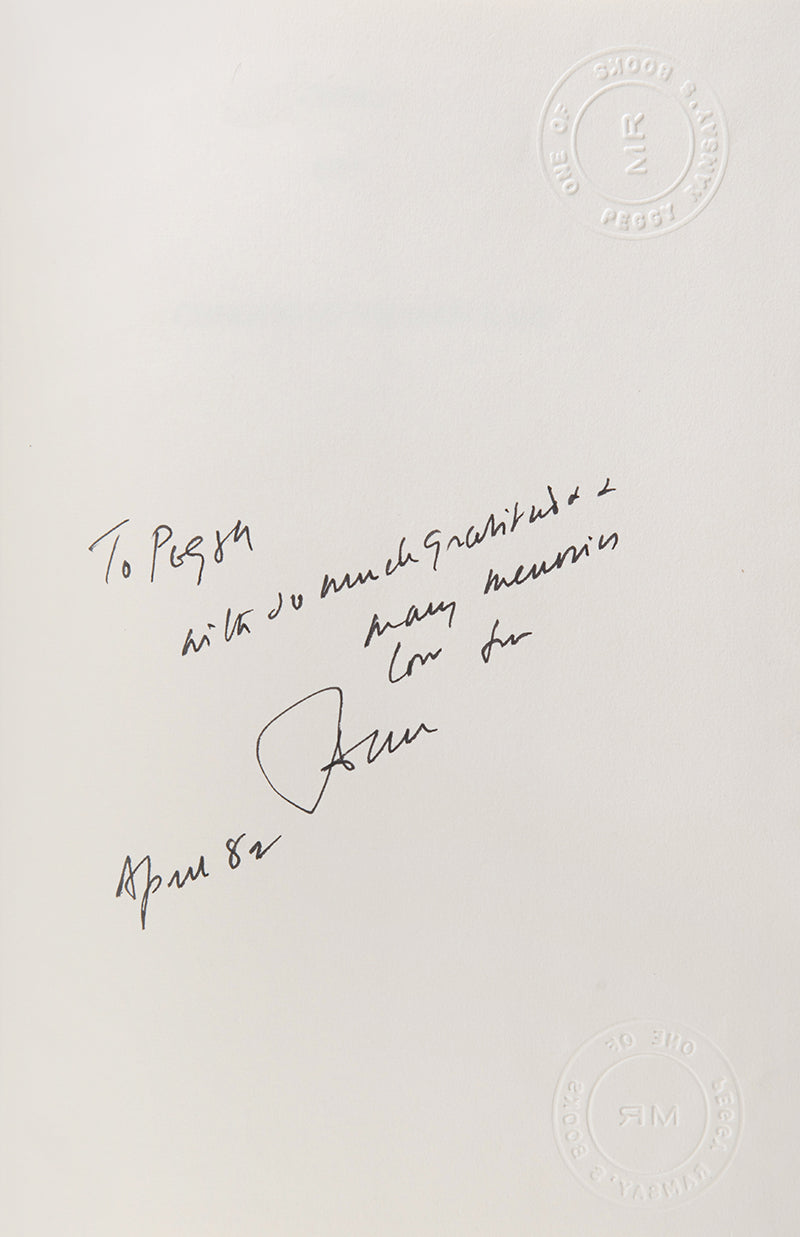 Four association copies, inscribed to John Mortimer's highly influential agent, Peggy Ramsay.