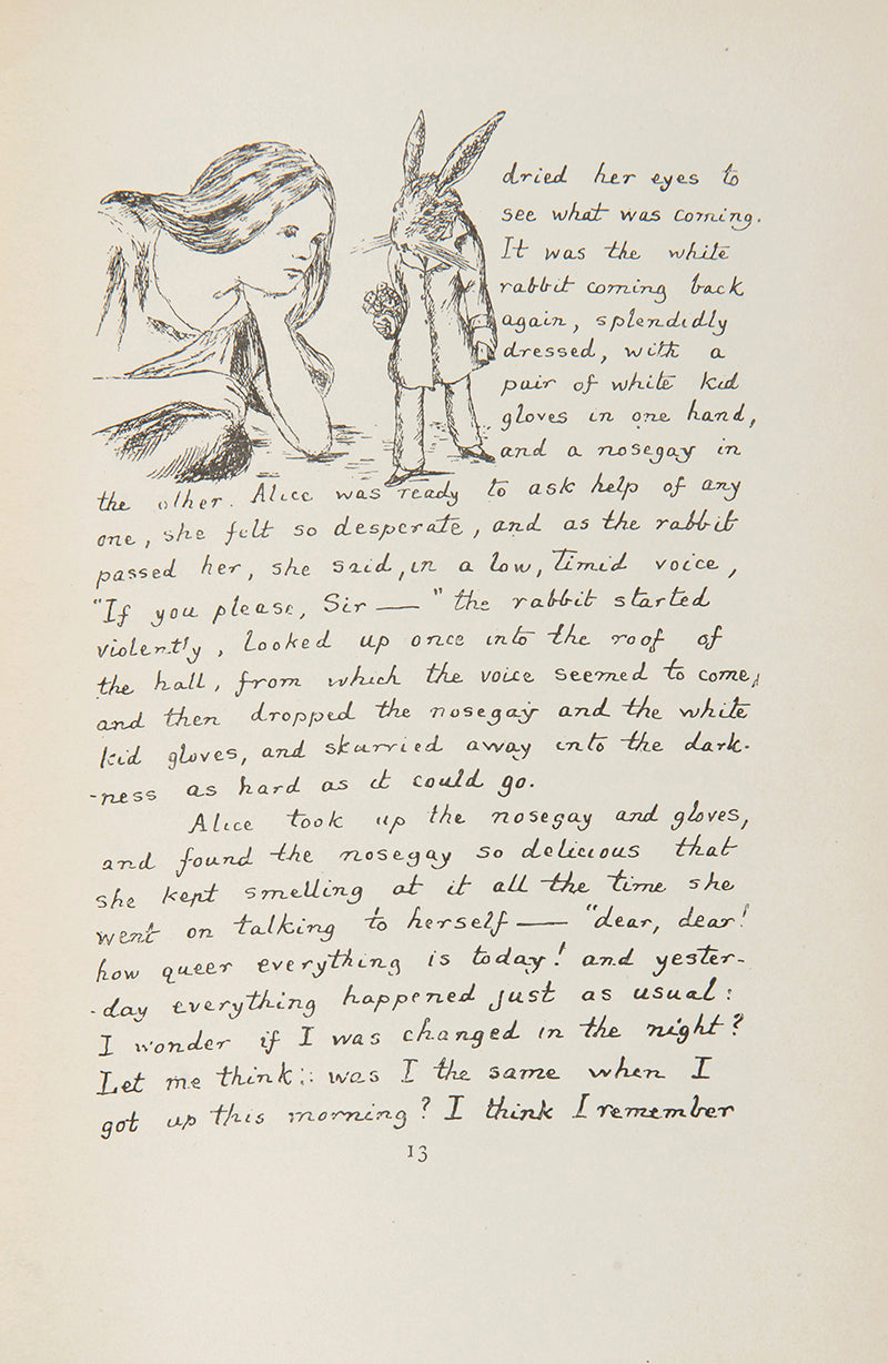 First edition, first printing, first issue of Alice's Adventures Under Ground, by Lewis Carroll, with an inscription from the author to half-title page