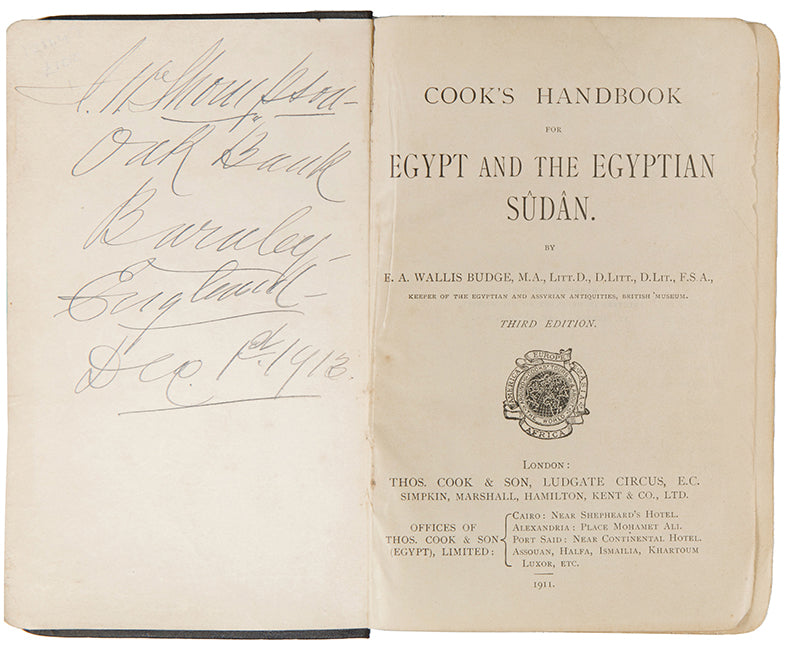 Thomas Cook Guide for Egypt and the Egyptian Sudan.1911