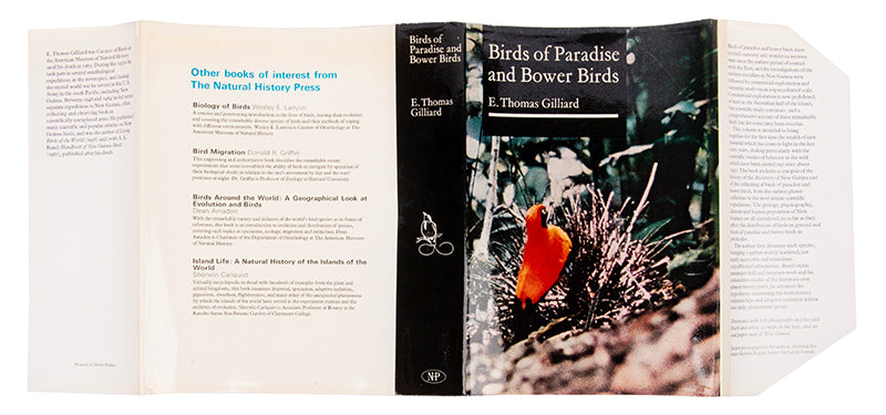 The first US edition of Birds of Paradise and Bower Birds, an important work by E. Thomas Galliard, leading specialist on the birds of New Guinea.