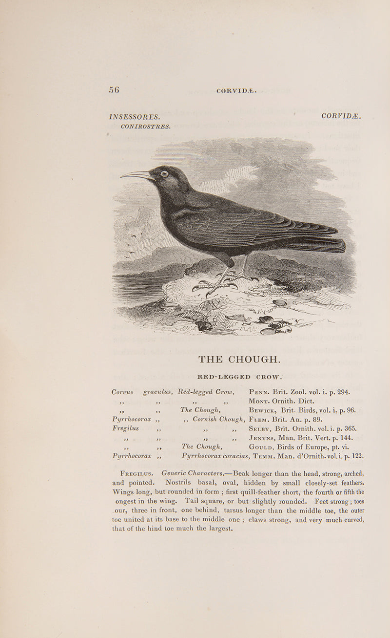The first edition of the classic illustrated ornithology book A History of British Birds by William Yarrell, published in 1843.