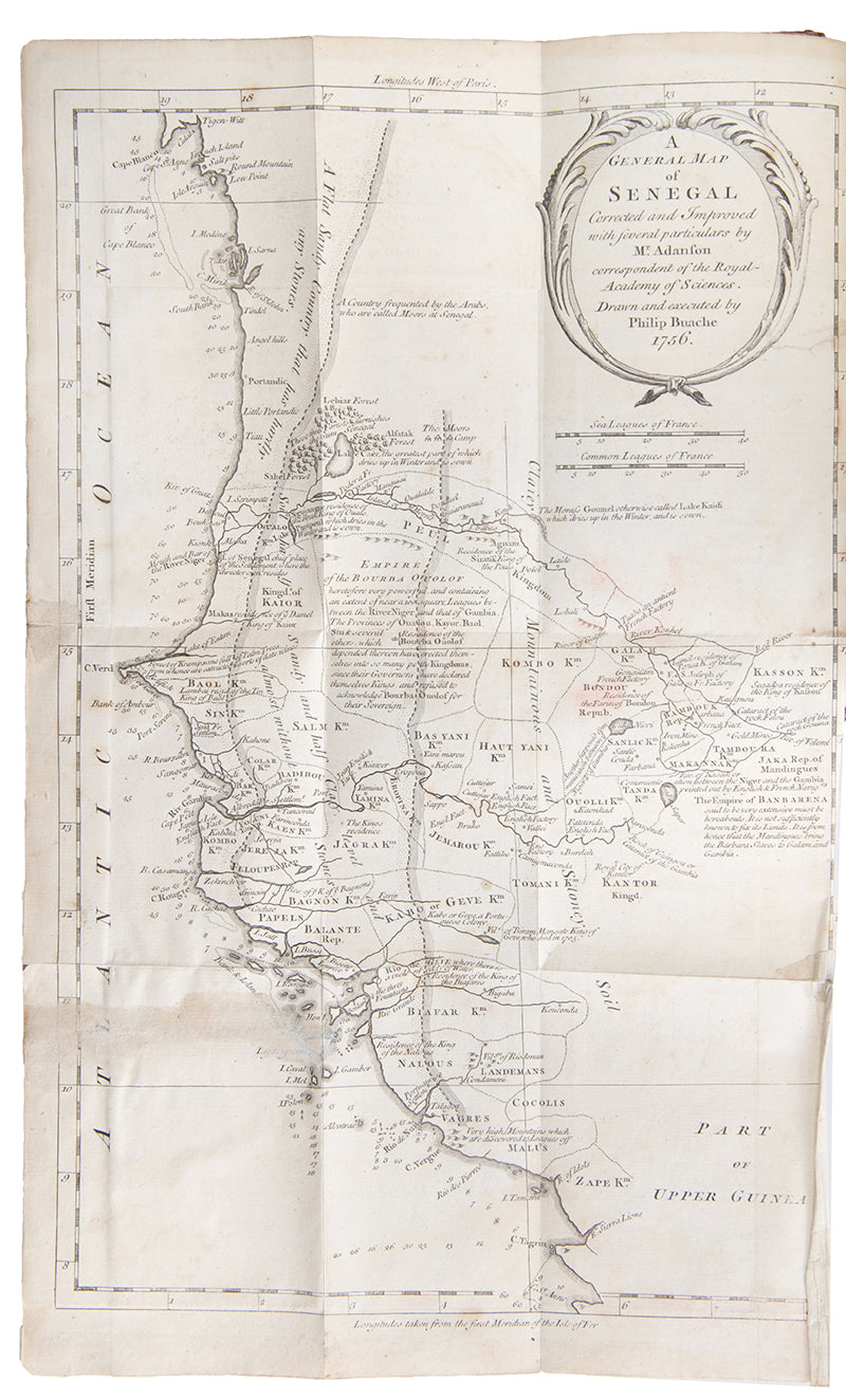 First edition in English of A Voyage to Senegal by Michel Adanson, the important travel work recounting his famous botanical exploits in Senegal.