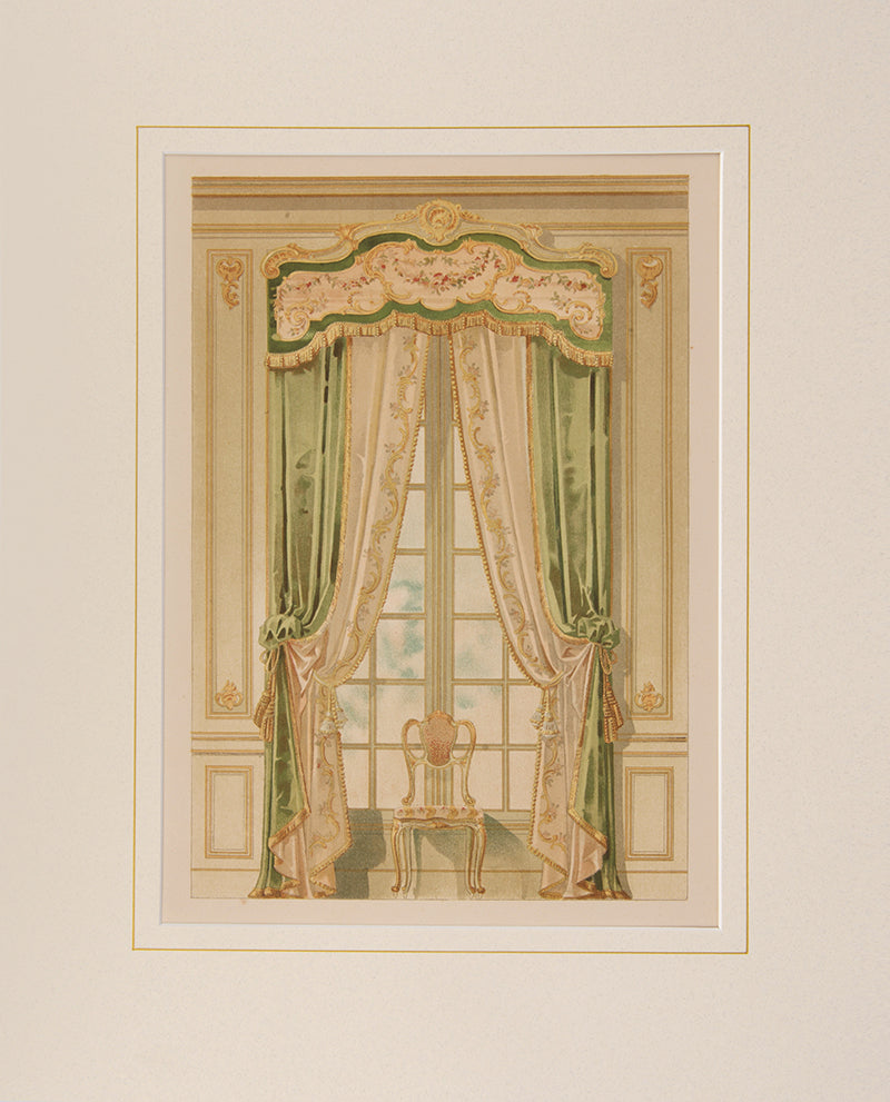 Louis XV style drapes with matching interior. Pl.no. 15.