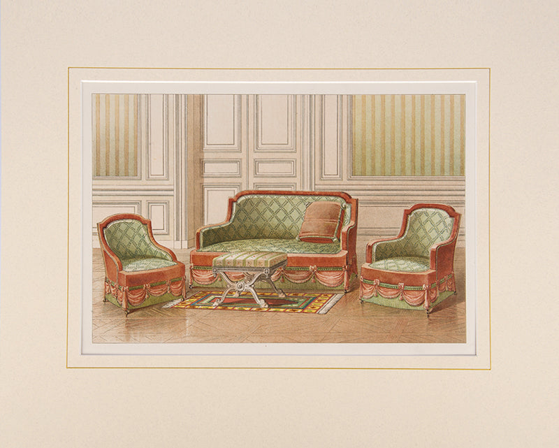 Couch, Chairs and Stool in the Louis XVI style.