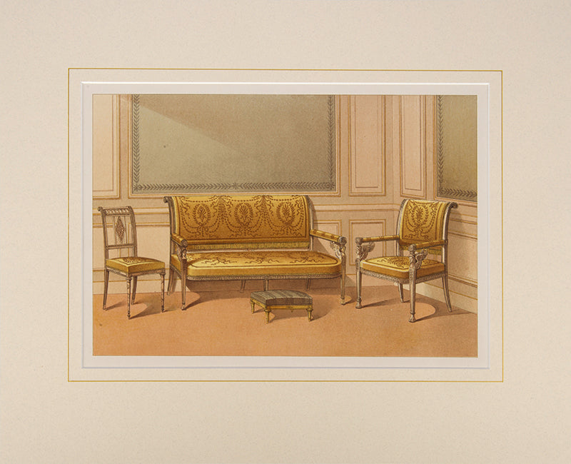 Couch, Chairs and Foot Stool.