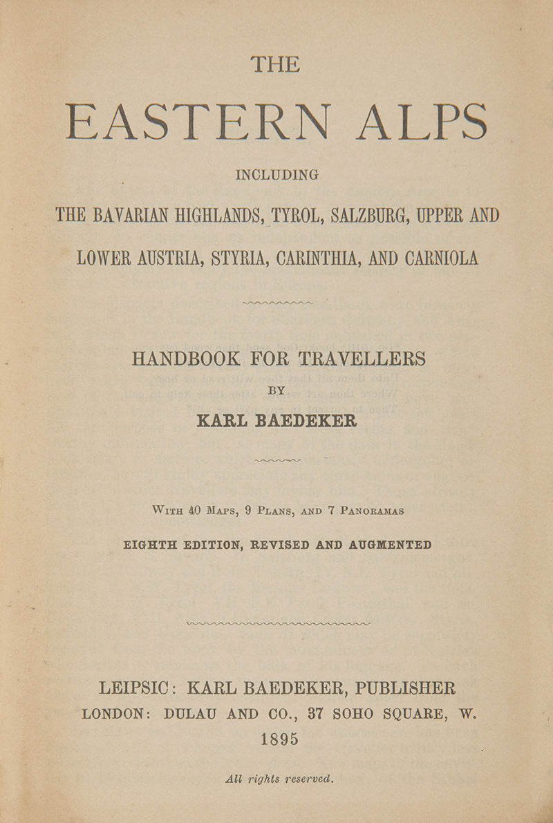 Maps include The Dolomite Alps, Lake Garda and North and South Salzkammergut.