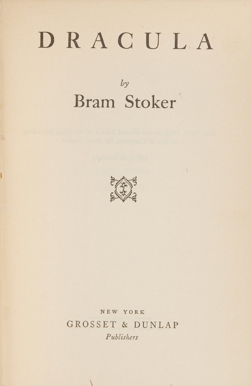 The "stage-play edition" was issued to coincide with the hugely successful stage adaptation of Stoker's classic of horror.