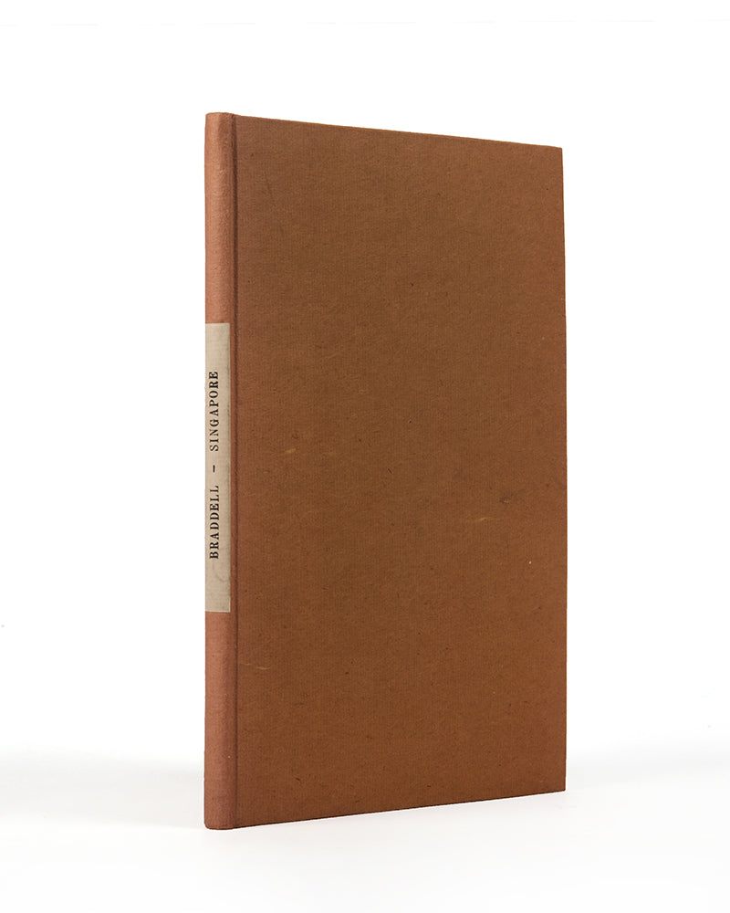 The Earl of Carnarvon's copy of Thomas Braddell's rare pamphlet Singapore and the Straits Settlements Described, that laid the ground work for the establishment of Singapore as an independent colony and its first constitution.