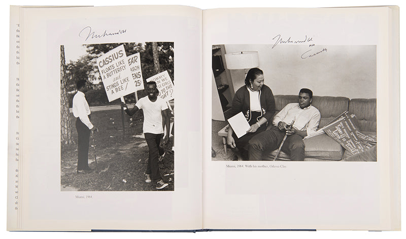 An exceptional copy, inscribed by the author Howard L. Bingham and Muhammad Ali on the title page to American journalist Katie Couric, and signed a further nine times by Ali.