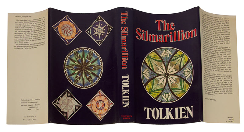 The first edition of Tolkien's tales of The Silmarillion, set in an age when Morgoth, the first Dark Lord, dwelt in Middle-Earth, and the High Elves made war upon him