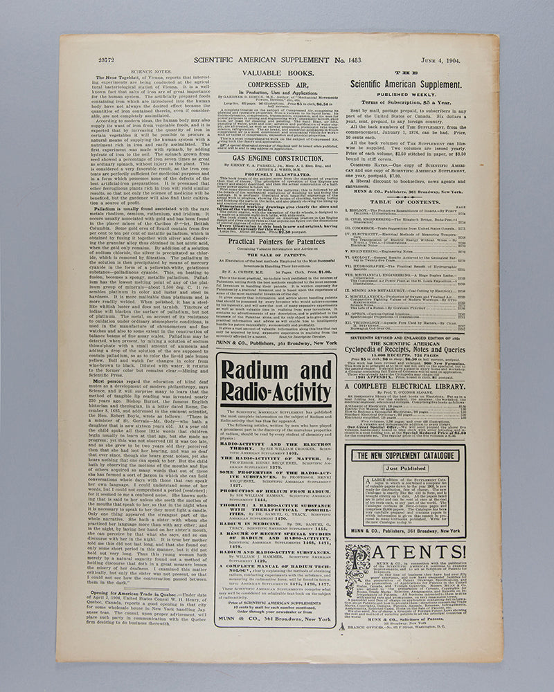 A fine and rare example of an early popular article by Nikola Tesla on the wireless transmission of electricity, published in Scientific American in 1904.