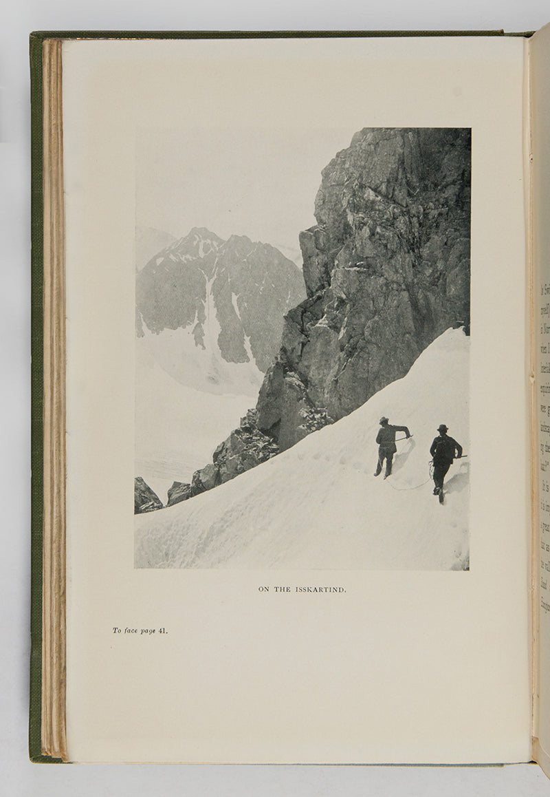 First edition of Mountaineering in the Land of the Midnight Sun by Elizabeth Anne Frances, covering nineteen new ascents of the Norwegian Arctic Circle.