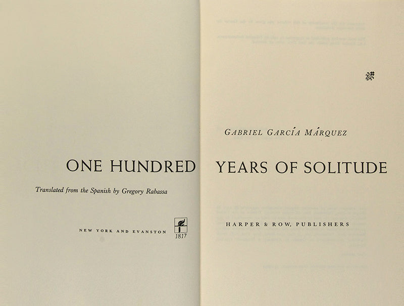 One Hundred Years of Solitude.