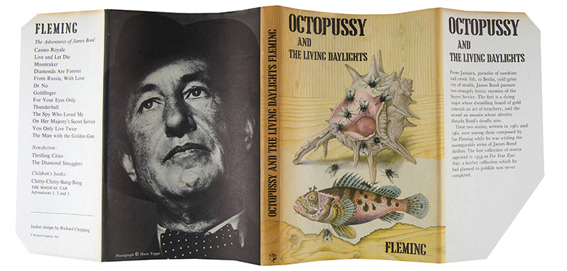 First edition, first impression, of Octopussy and The Living Daylights by Ian Fleming in the first issue dust-jacket
