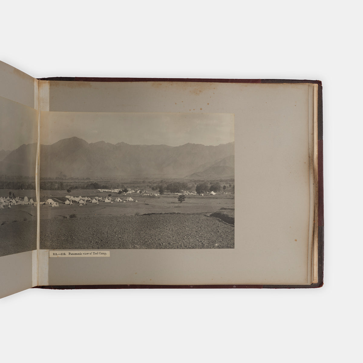 Charming commemorative photograph album of the Visit of His Excellency Lord Chelmsford, Viceroy and Governor General of India, to Kashmir 1918, also meeting the Maharajah Jagatjit Singh Sahib Bahadur of Kapurthala in the Punjab.