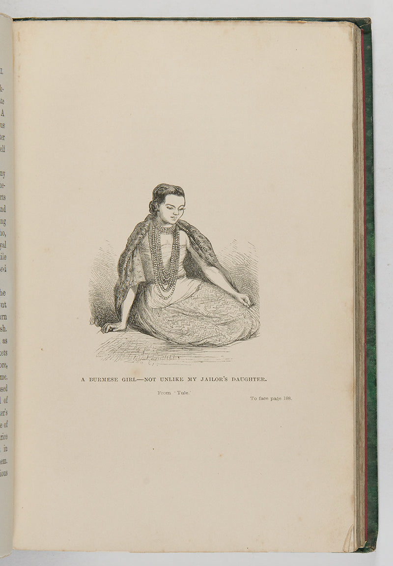 First edition of Two Years imprisonment Burmah by Henry Gouger, an account of Gouger's imprisonment during the first Anglo-Burmese War of 1824 to 1826.