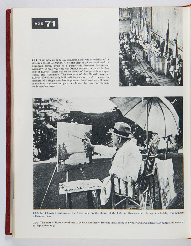 A signed first and only edition of an Eightieth Birthday Tribute to Sir Winston Churchill, one of only 3,000 copies containing a plethora of photographs