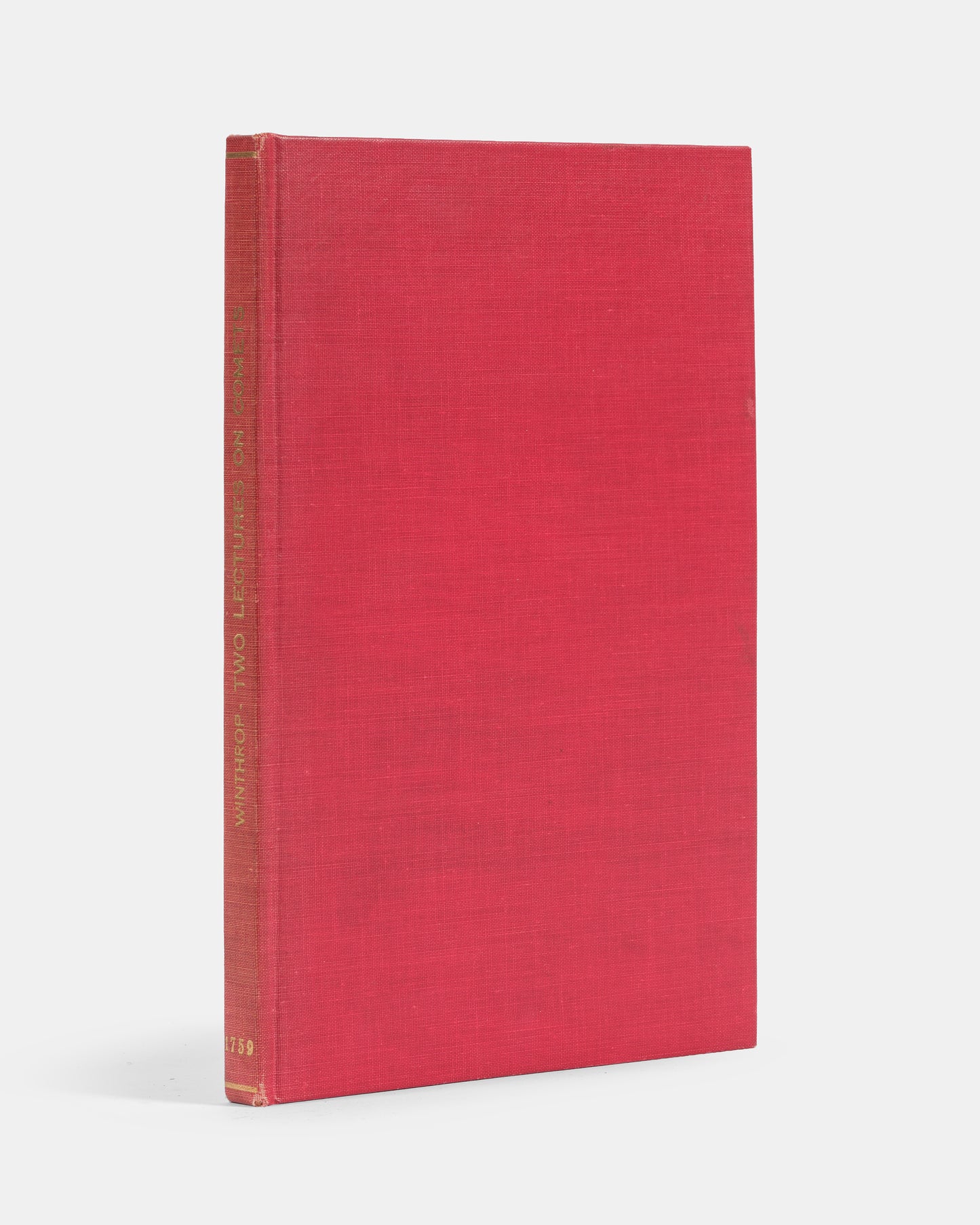 First edition of John Winthrop's book Two Lectures on Comets, published in 1759 to coincide with the 1758/1759 appearance of Halley's Comet.