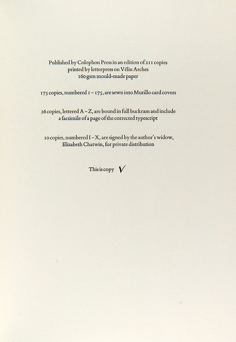 A limited first edition of Bruce Chatwin's The Attractions of France.