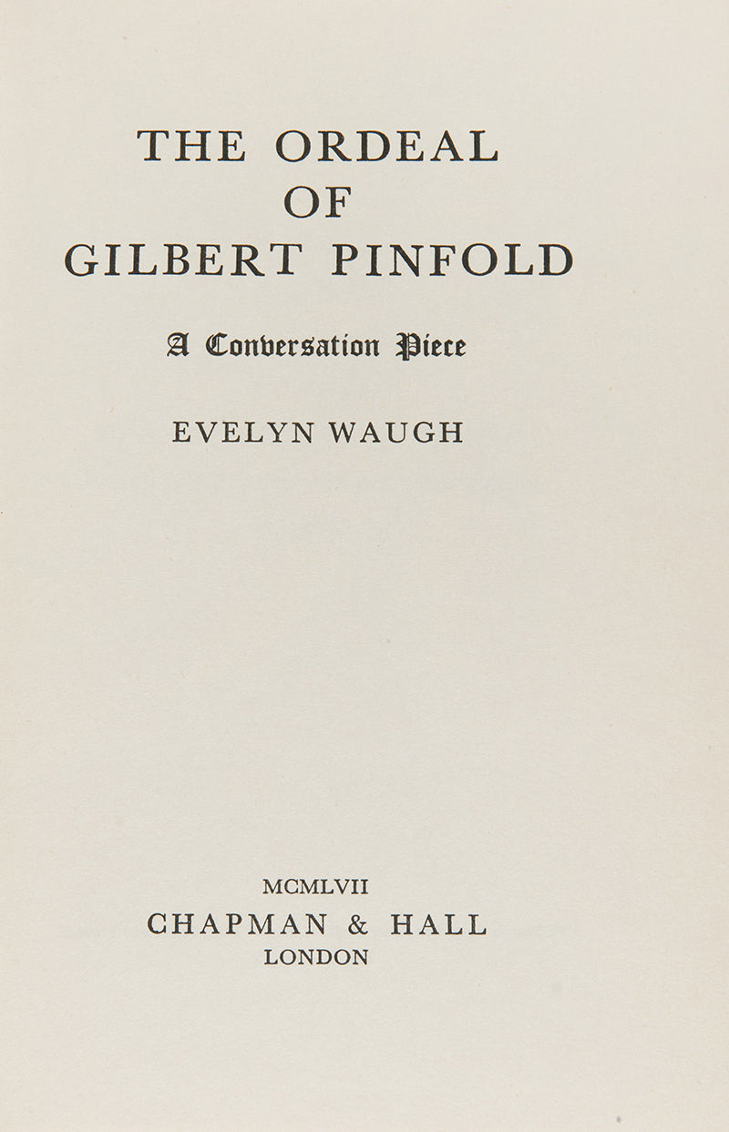 First edition of Evelyn Waugh's The Ordeal of Gilbert Pinfold.