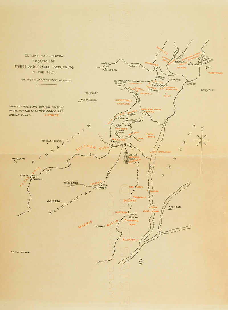 First edition of The Punjab Frontier Force by R. North, a rare record of the service of the Punjab Frontier regiments.