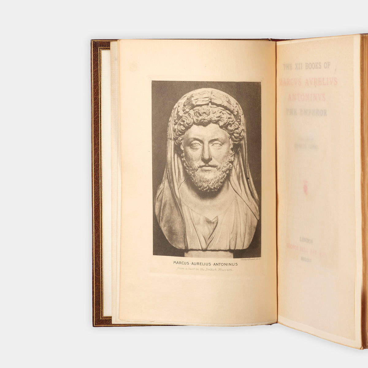 A beautiful edition of Marcus Aurelius' meditations in English translation, finely bound by Riviere & Son