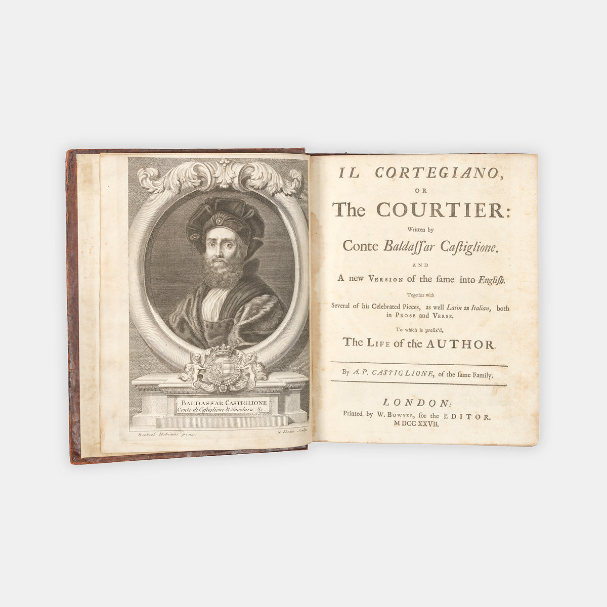 The first parallel text edition in English and Italian of Castiglione Il Cortegiano, or The Courtier
