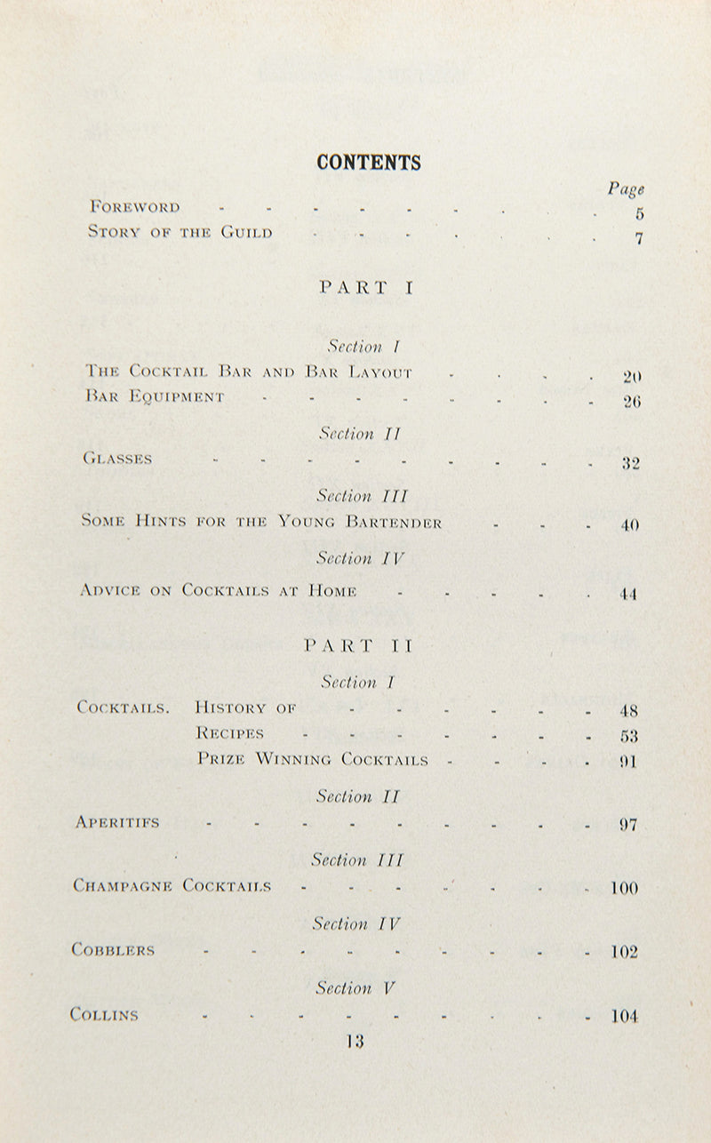 A lovely, scarce copy of the first edition of The U.K.B.G. Guide to Drinks.