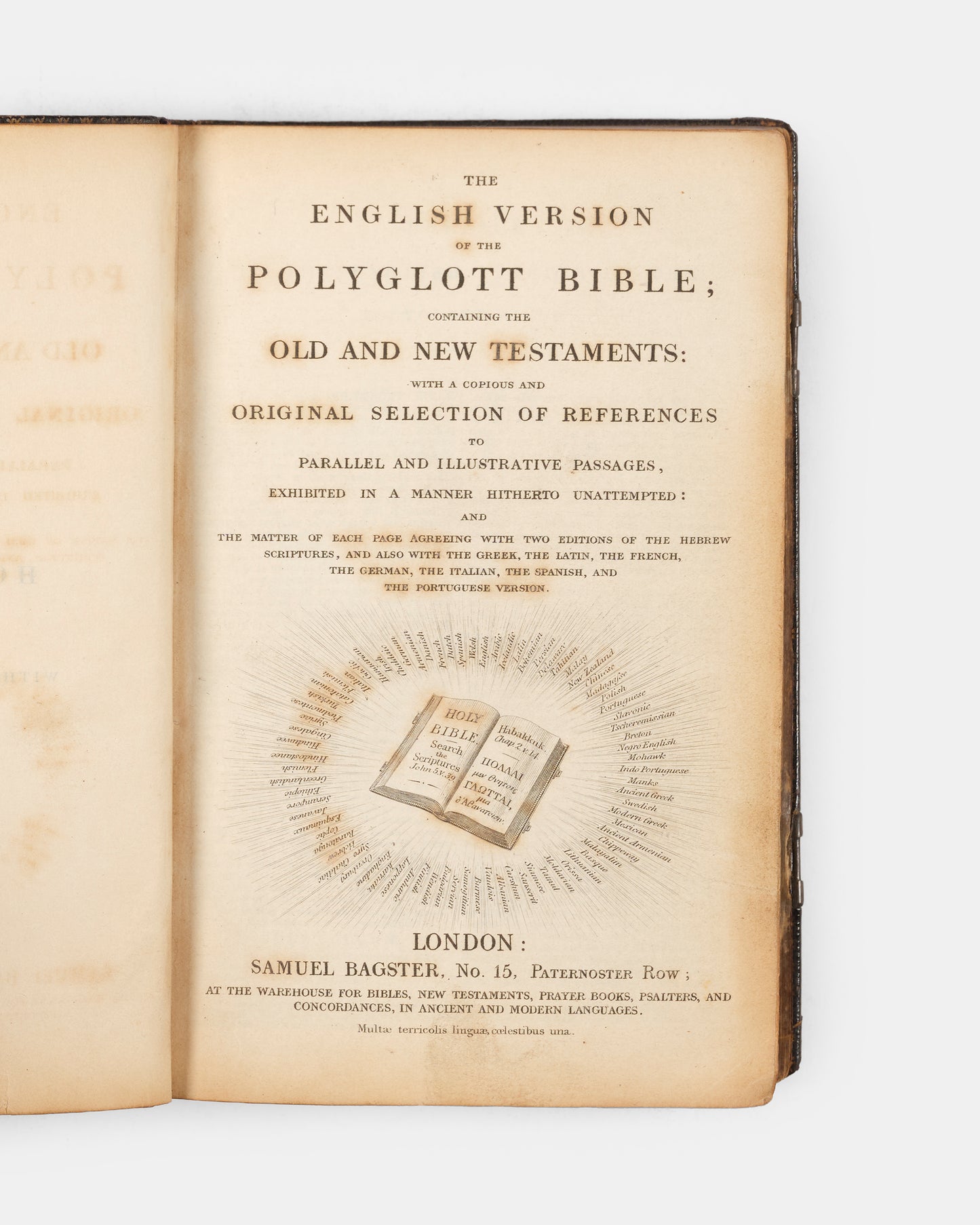 A well-preserved example of Samuel Bagtser's English-language polyglott Bible