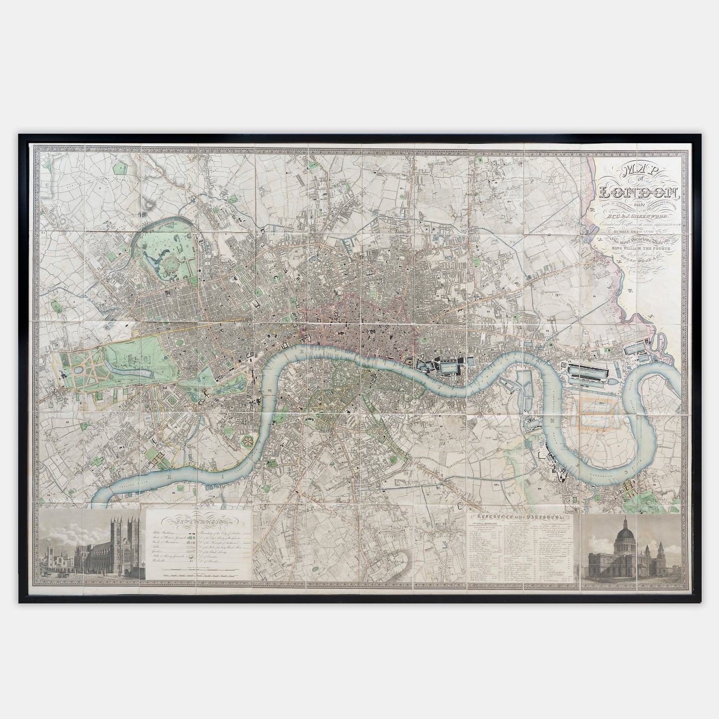 Map of London made from an actual Survey made in the Years 1824, 1825, & 1826. By C. and J. Greenwood,