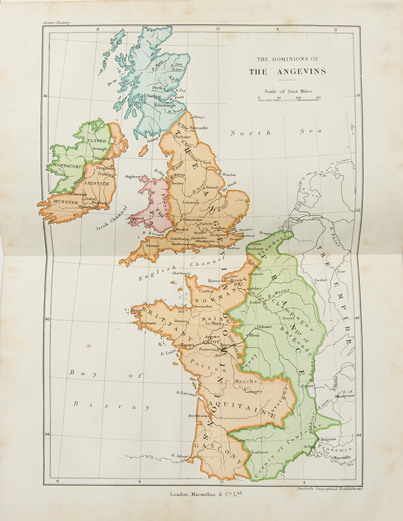 A smartly bound copy of John Richard Green's classic History of the English People