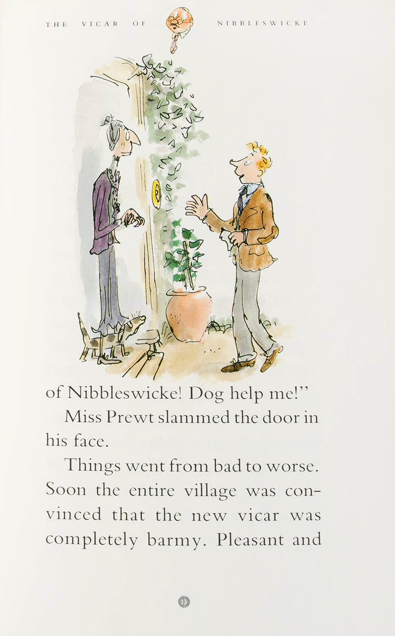 The first UK edition of The Vicar of Nibbleswick by Roald Dahl and illustrated by Quentin Blake.