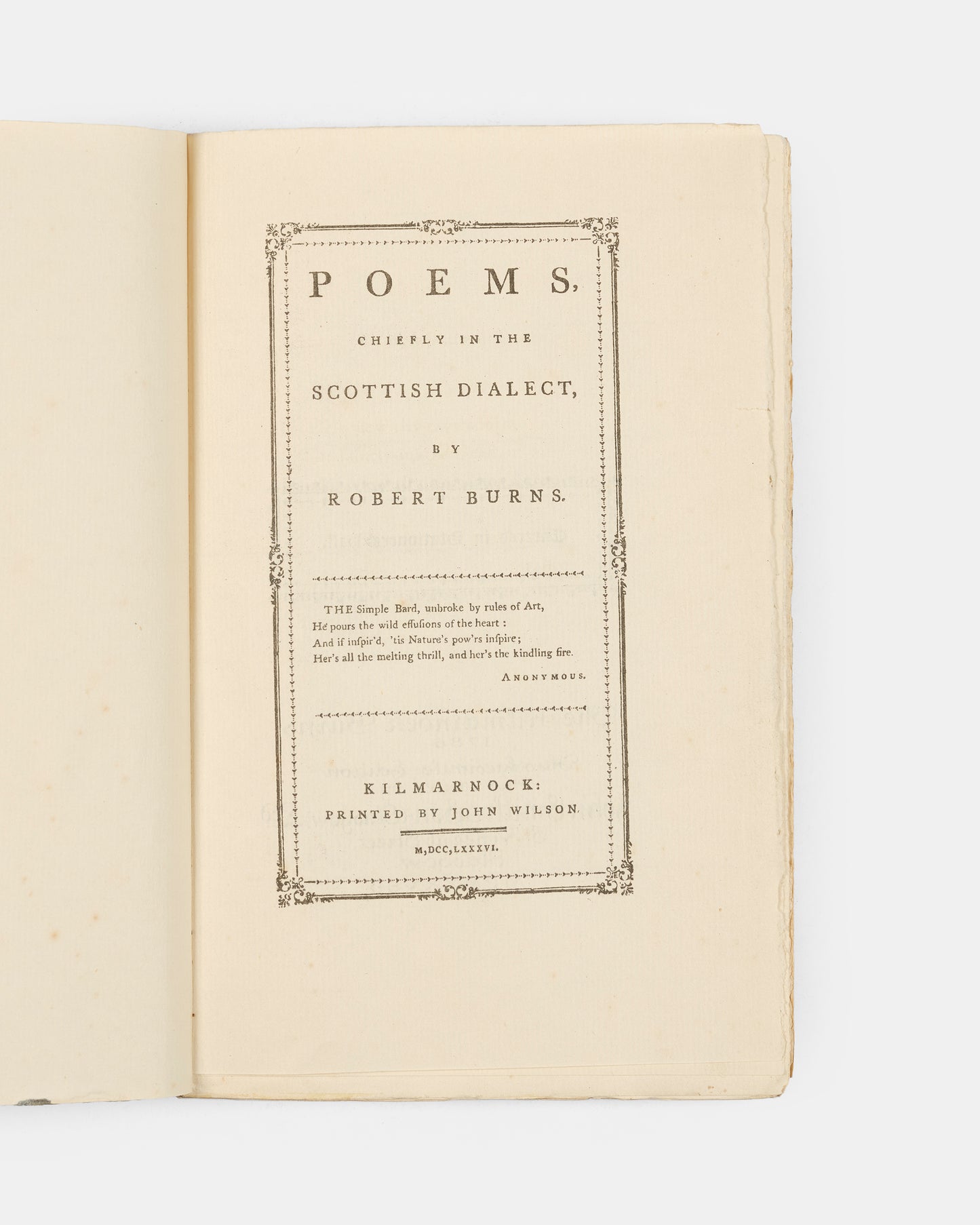 A facsimile of the original 1786 first edition published by John Smith & Son in 1927.