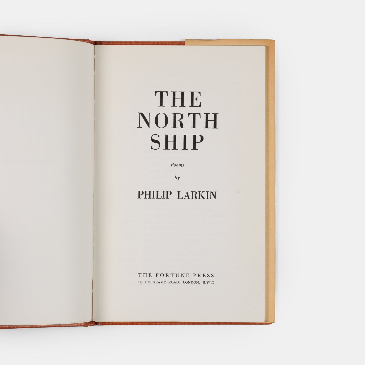 Pirated edition of The North Ship by Philip Larkin, signed by the author.