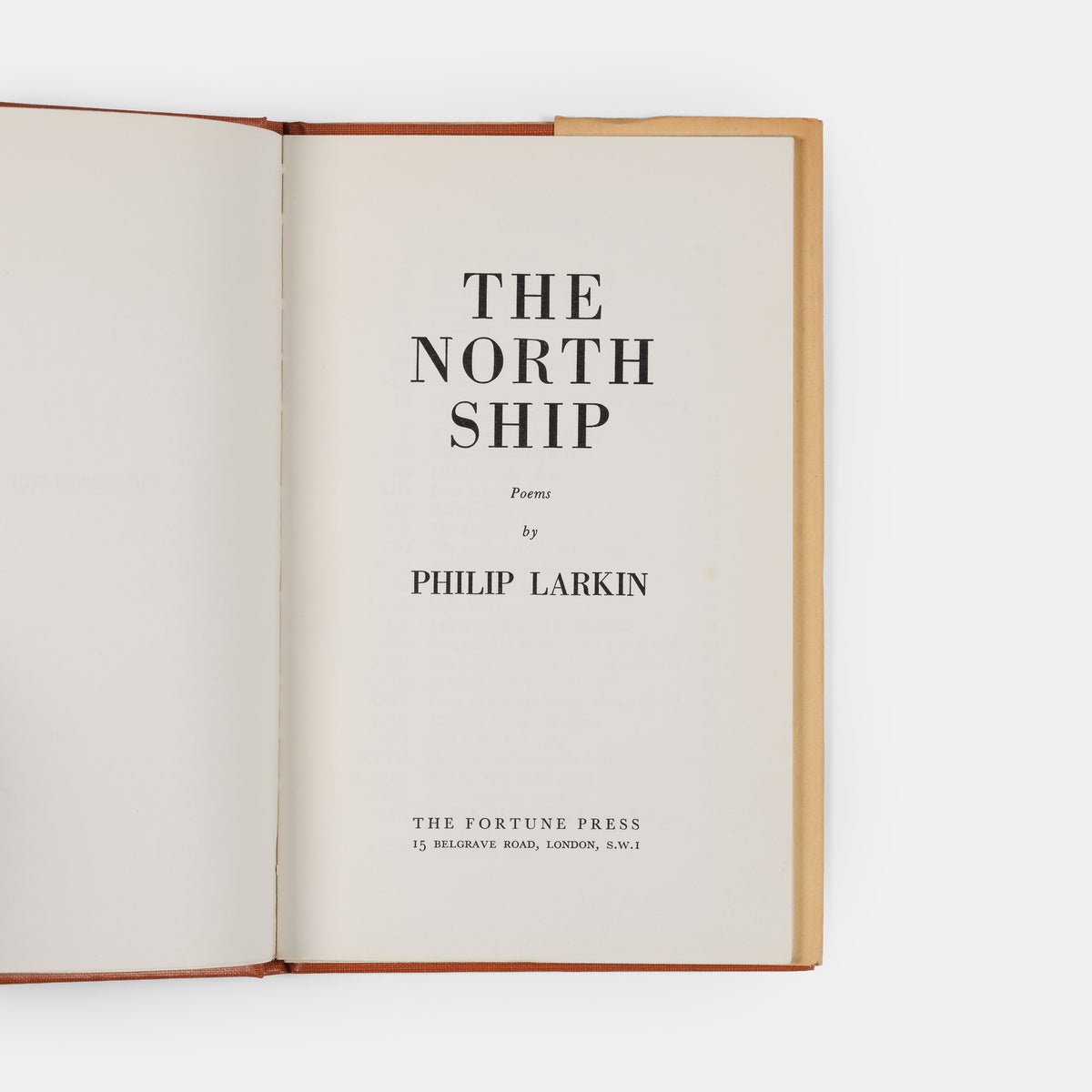 Pirated edition of The North Ship by Philip Larkin, signed by the author.
