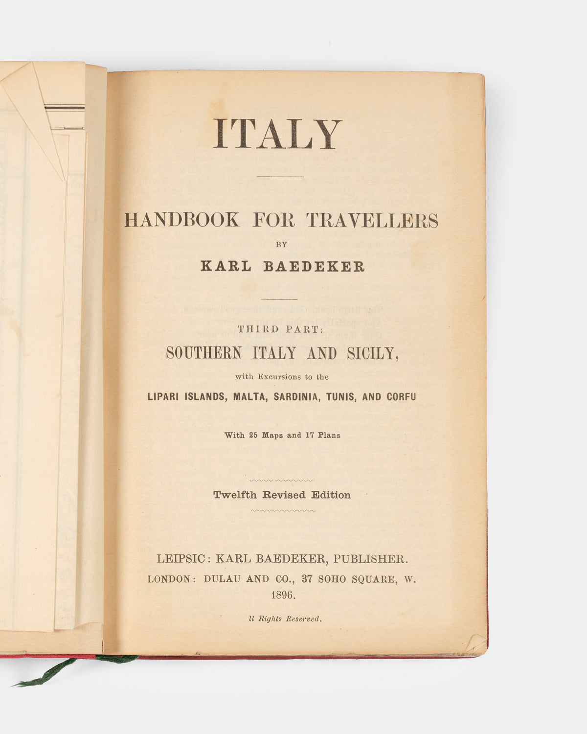 This volume contains maps of Sardinia, Malta and Gozo
