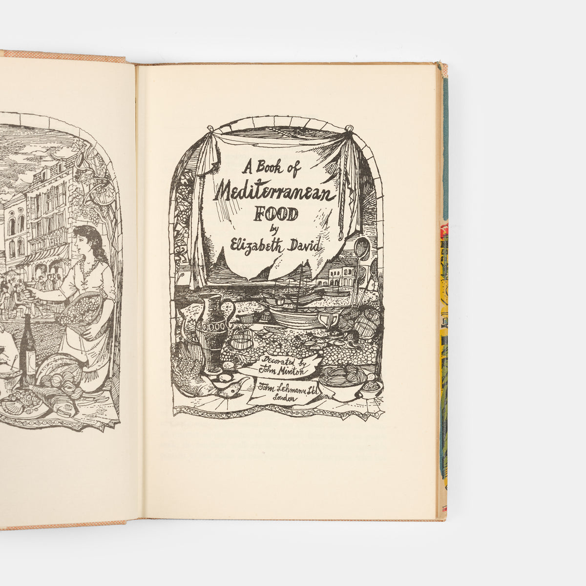 First edition of A Book of Mediterranean Food by Elizabeth David, her first recipe book in a very pleasant condition.
