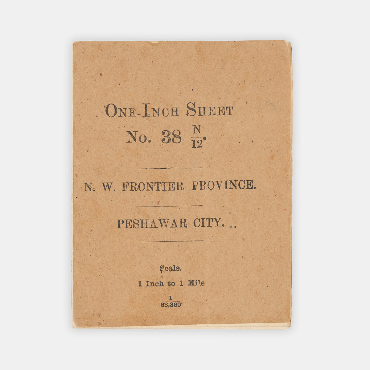 1918 edition, with additions and corrections, of the N.W. Frontier Province map of District Peshawar and Mohmand Country, showing northern Pakistan showing most of the city of Peshawar and the country north of its boundary.