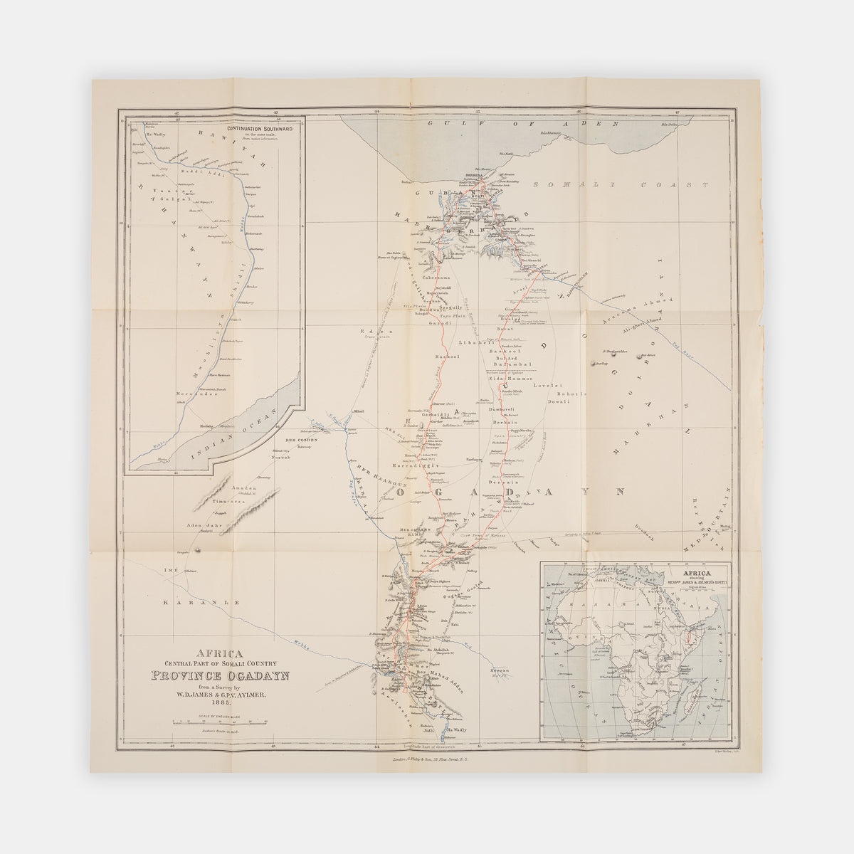 The Deluxe issue of the first edition, with the plates hand-coloured, of The Unknown Horn of Africa by Frank Linsly James.
